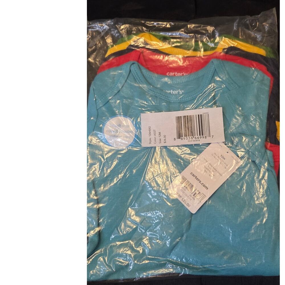 Lot of 5 Carter's 12 Month Bodysuits